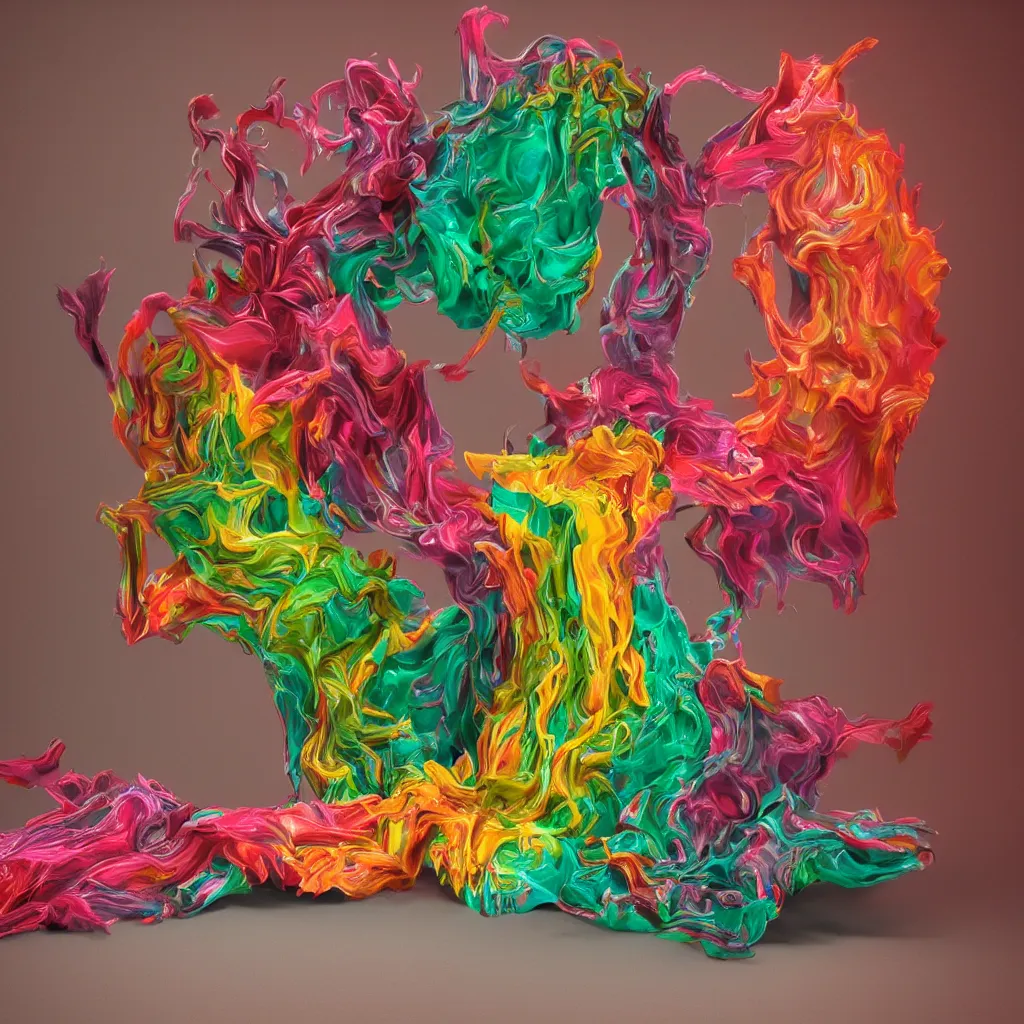 Image similar to painful pleasures by lynda benglis, octane render, colorful, 4 k, 8 k