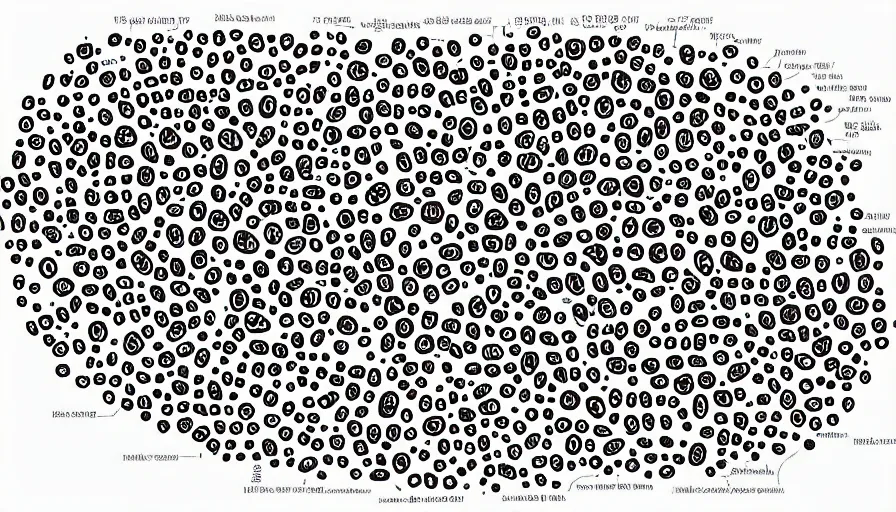 Prompt: human cell with mitochondria and all details with an overlay of black inklines