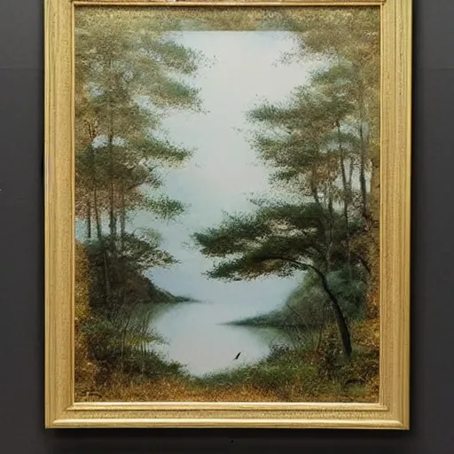 Prompt: A painting of a beautiful scene of nature. The colors are very soft and muted, and the overall effect is one of serenity and peace. The composition is well balanced, and the brushwork is delicate and precise. 1990s by Kim Jung Gi rendering