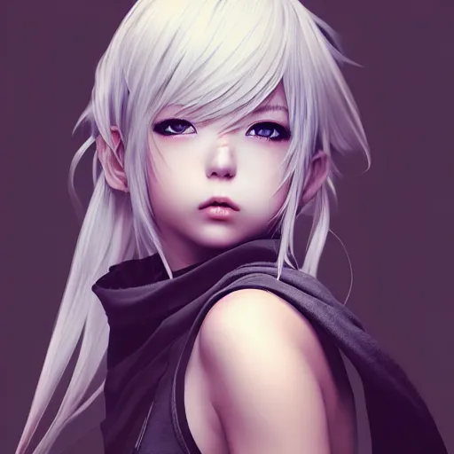 Image similar to yorha no. 2 type a holding a stick, portrait, by justine florentino, fantasy art, photo realistic, dynamic lighting, artstation, poster, volumetric lighting, very detailed face, 8 k, award winning