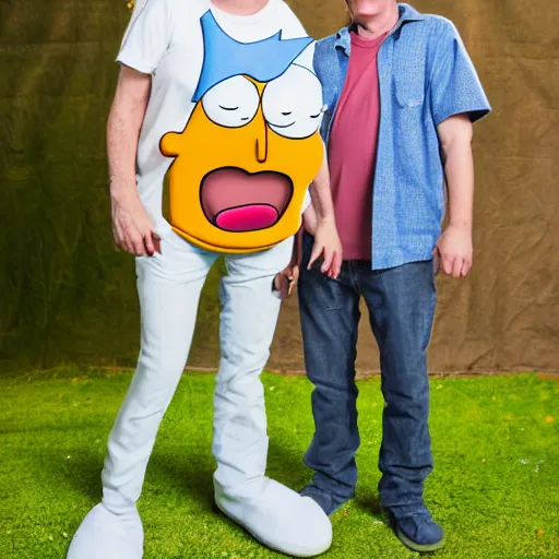 Prompt: real life rick and morty, DLSR photograph