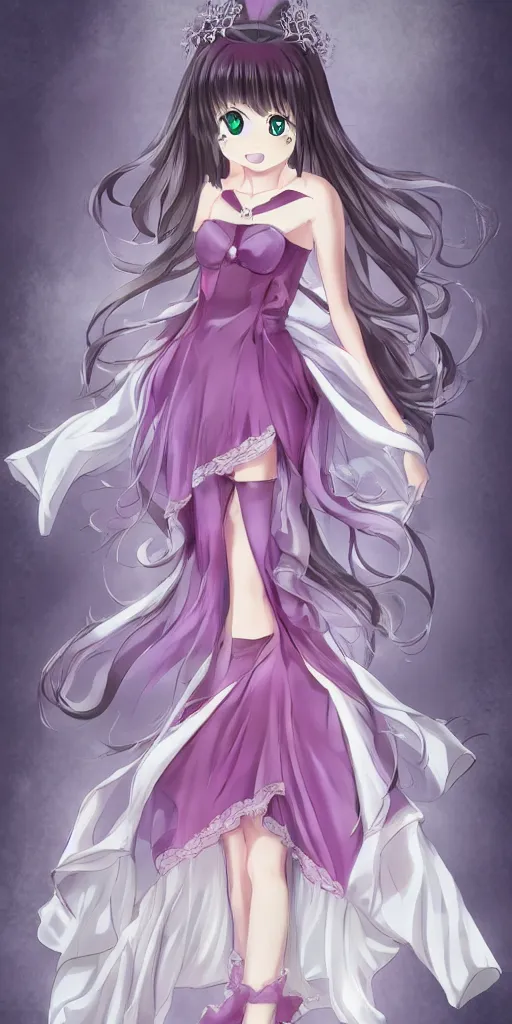 Image similar to of a full body portrait of a anime princess