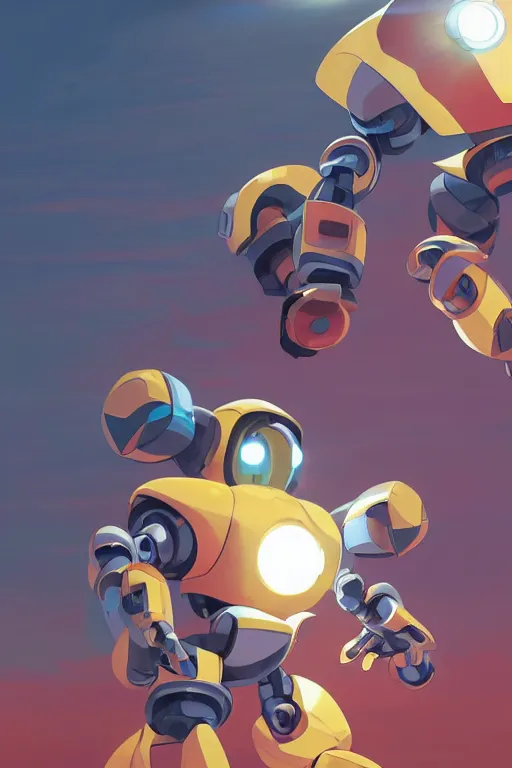 Image similar to metabots medabots medarotto medarot robot minimalist comics, behance hd by jesper ejsing, by rhads, makoto shinkai and lois van baarle, ilya kuvshinov, rossdraws global illumination ray tracing hdr radiating a glowing aura