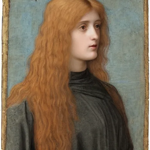 Pre-Raphaelite portrait of a young beautiful woman | Stable Diffusion ...