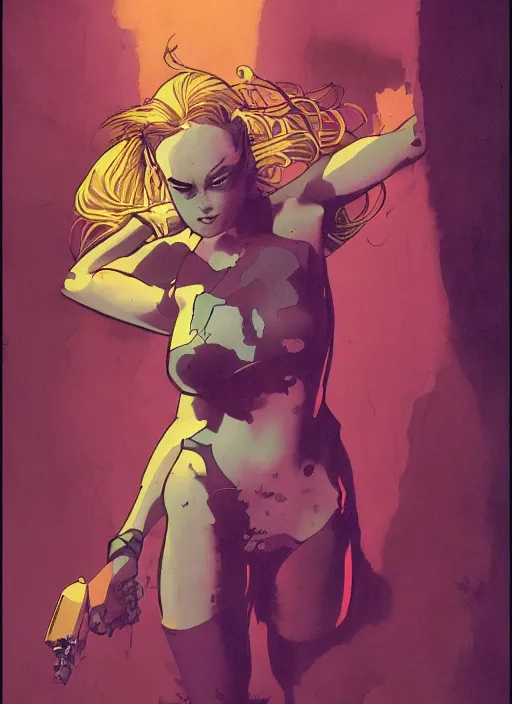 Prompt: hyper realistic photo of dark lord girl, full body, rule of thirds, saturated colors, cinematic, mignola, juan gimenez, moebius