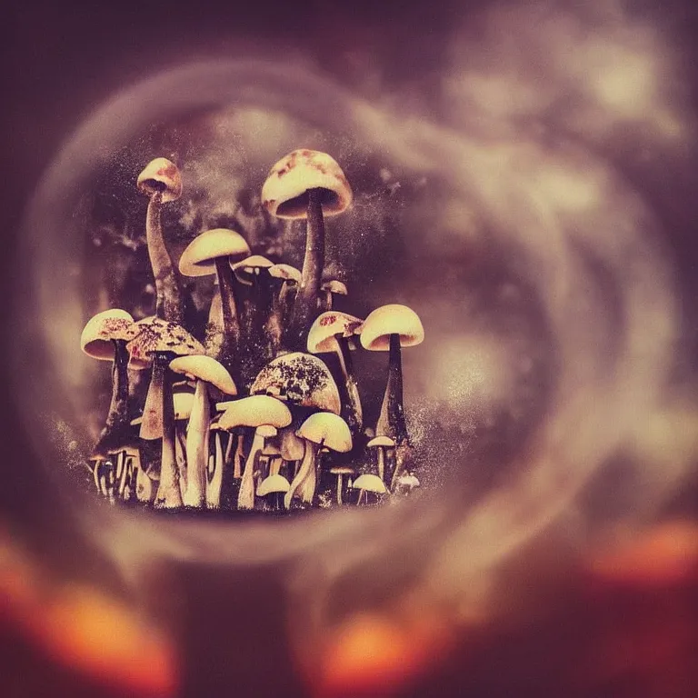 Image similar to double exposure of dally life, symbols of live, explosion, love is the most relevant theme, love is infinity, love is begin of all, 8 k resolution, artistic mode, artistic, trending on instagram, long exposure, love art, serious, fantasy and dreams vibes, mushrooms style and macro style