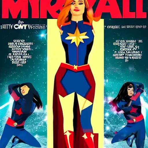 Prompt: kylie jenner as captain marvel