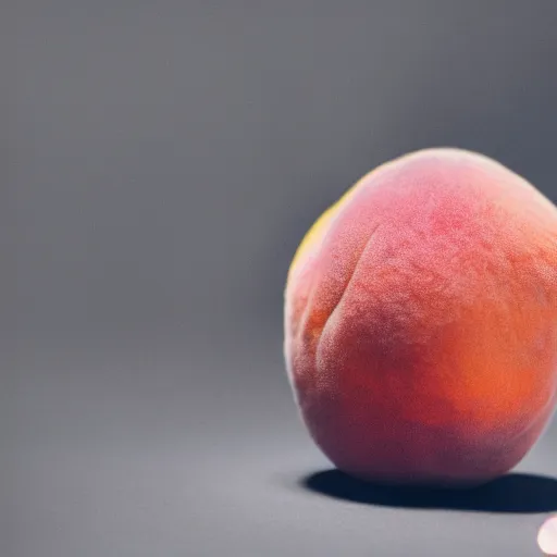 Image similar to a macro photo of a round peach's dry hairy skin, hyper realistic, hyper detailed, 35mm, very grainy film, pink volumetric studio lighting, bokeh, black background award winning shot, vogue magazine, cinematic, 8k, very closeup, elegant, tender, pastel