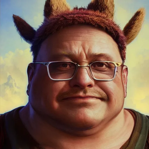 Image similar to bobcat goldthwait as e. honda from street fighter, ultra realistic, concept art, intricate details, eerie, highly detailed, photorealistic, octane render, 8 k, unreal engine. art by artgerm and greg rutkowski and magali villeneuve and alphonse mucha