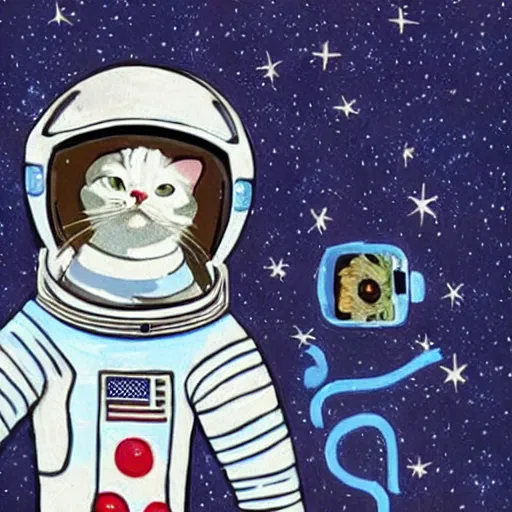 Image similar to astronaut cat