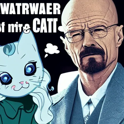 Image similar to walter white cosplaying as a catgirl