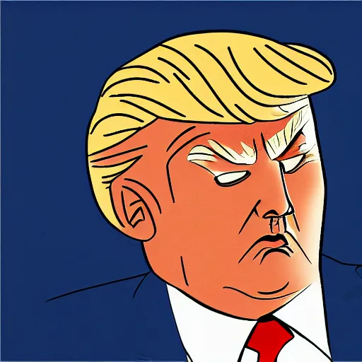 Prompt: cel shaded donald trump