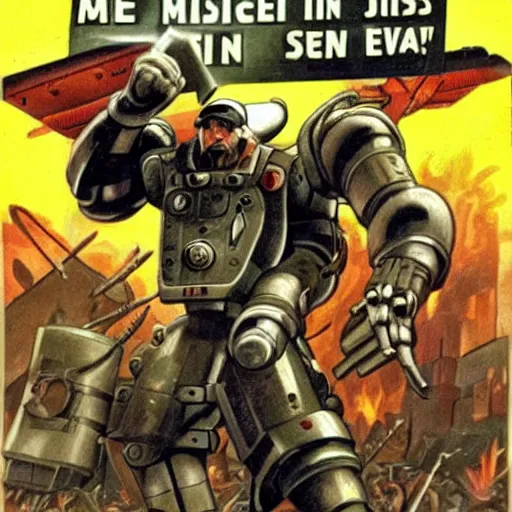 Image similar to Jesus in a mech suit fighting Hitler in a mech suit, Jesus is clearly winning, the devil is in the corner crying in the fetal position