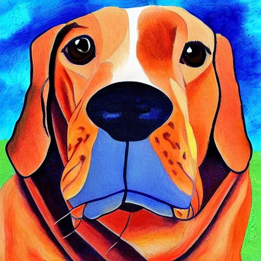 Prompt: portrait of a dog nose. art by john smith