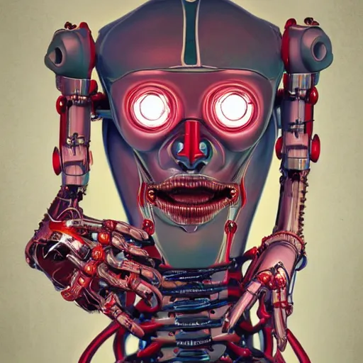 Image similar to An Alien Robot Naughty Nurse, facial tattoos, rubber uniform, artists portrait, biomechanical, Emergency Room, fantasy, Red Cross, highly detailed, digital painting, concept art, sharp focus, depth of field blur, photography by Annie Liebowitz.