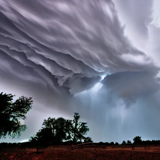Image similar to upside down thunderstorm at night