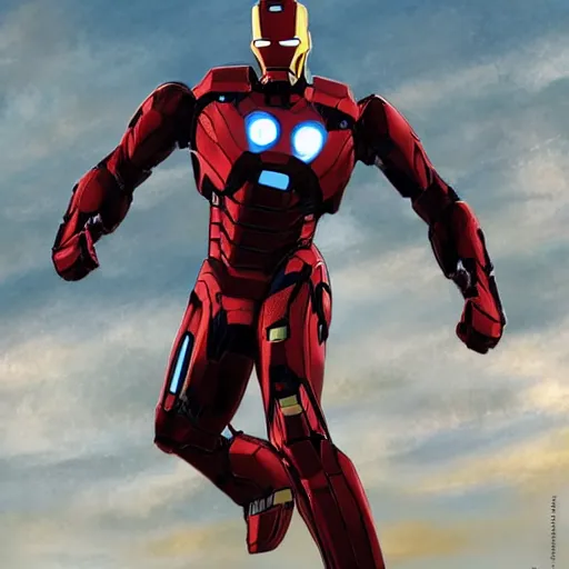 Image similar to obama in ironman suit in powerful pose, photorealistic