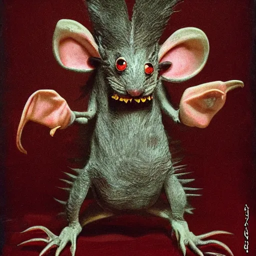 Prompt: a rat monster, horrifying, creepy, nightmare fuel, nightmarish, terrifying,