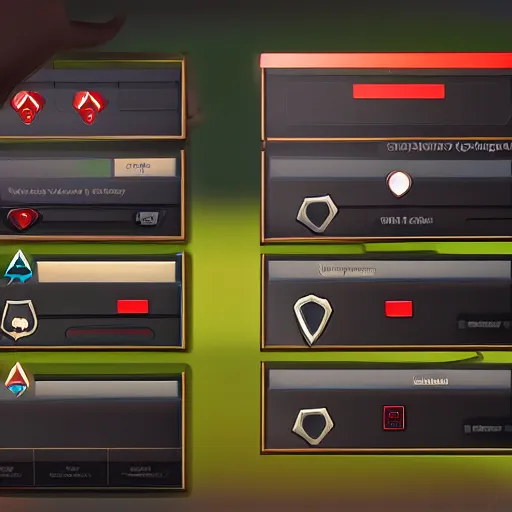 Prompt: stylized game ui, detailed, high quality