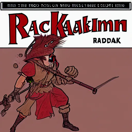Prompt: rackham the red making a podcast, in the style of moebius