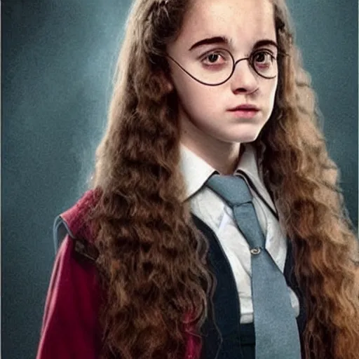 Image similar to hybrid cross between Hermione Granger and Harry Potter