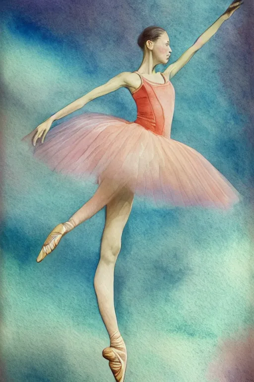 Prompt: ballerina alone at the bottom of the mariana trench by jaques cousteau, digital art, smooth, focus, highly detailed, hyper realistic, watercolor
