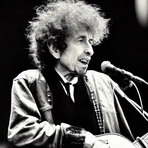 Image similar to bob dylan as a super saiyan