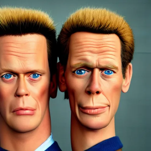 Prompt: beavis and butthead as real people. photo realistic. very detailed. 4 k photograph.