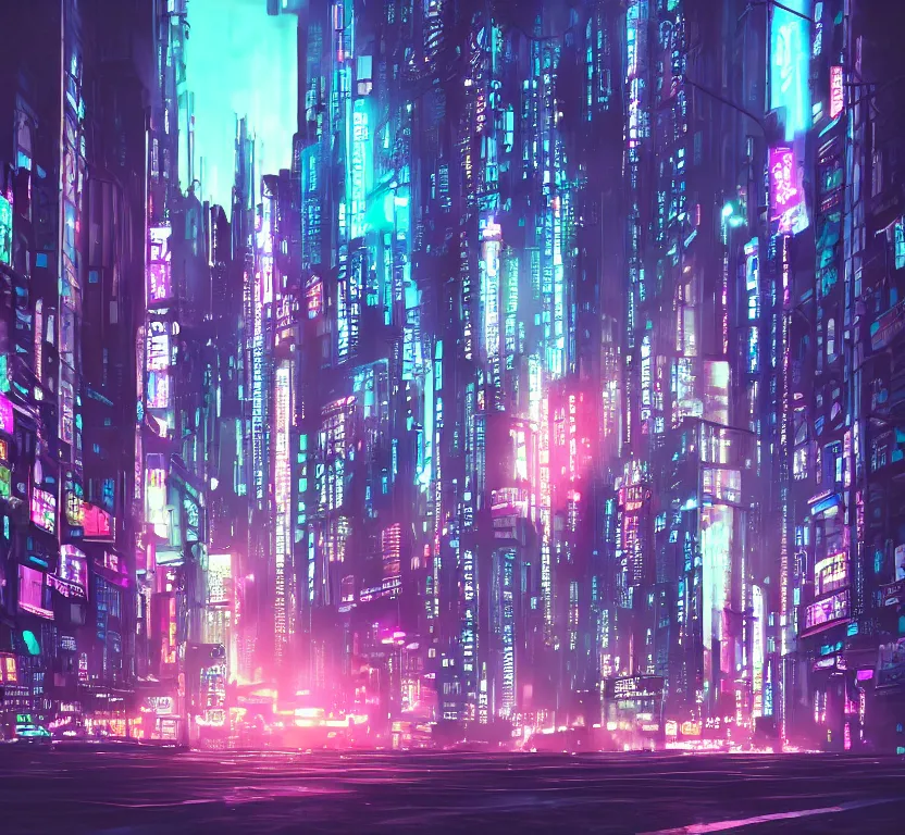 City Glow - Animated by TheFearMaster  Cyberpunk city, Futuristic city,  Neon wallpaper