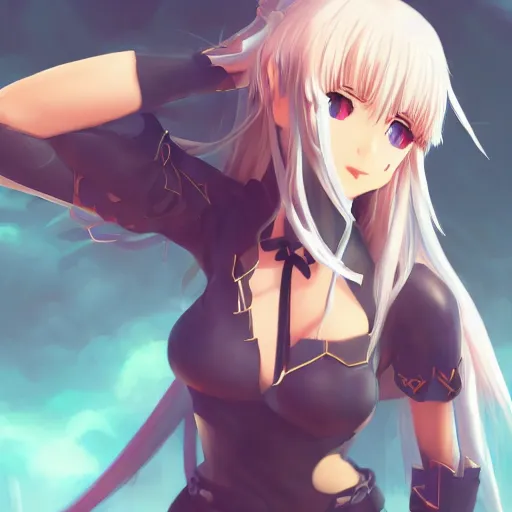 Prompt: beautiful full body image of chloe von einzbern from fate / stay night, high details, high resolution, noise filtered, artstation, 4 k, highly detailed, high quality, digital painting masterpiece, beautiful brush strokes