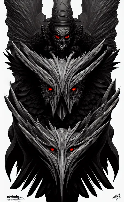 Prompt: The Raven Lord, digital art, detailed, trending on artstation