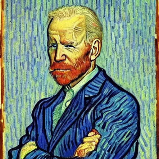 Image similar to joe biden, by van gogh,