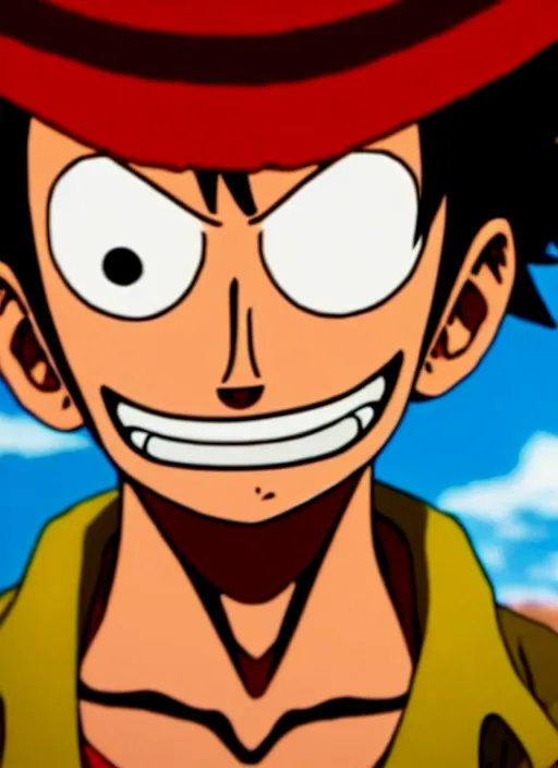 Image similar to a very detailed photograph of a luffy face, depth of field,