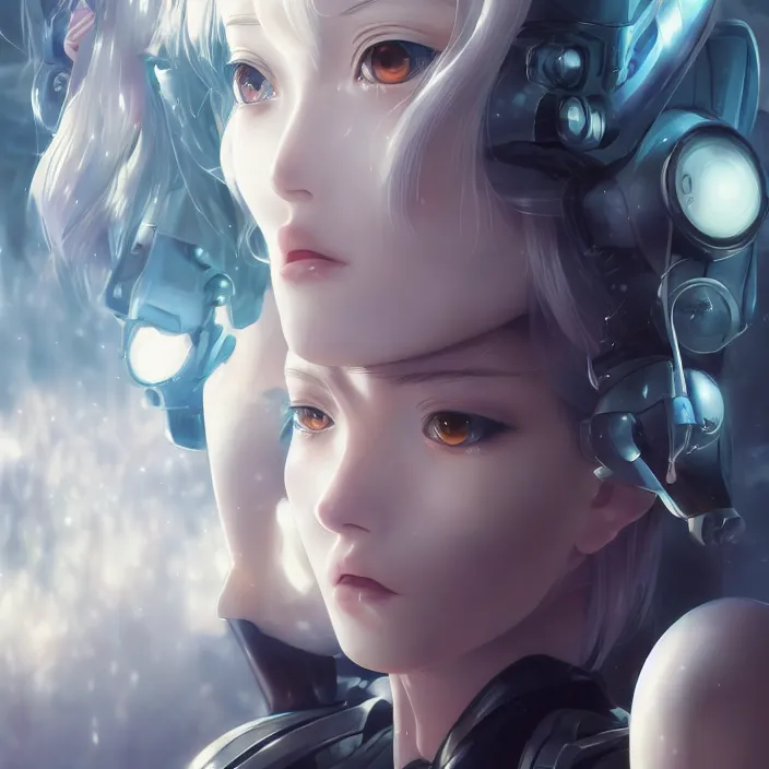 Prompt: beautiful anime girl cyborg looking surreal - by tom bagshaw, by ilya kuvshinov, rtx rendering, octane render 1 2 8 k, maya, extreme high intricate details by wlop, digital anime art by ross tran, medium shot, close up shot, composition by sana takeda, dramatic lighting by greg rutkowski, 8 k, trending on artstation