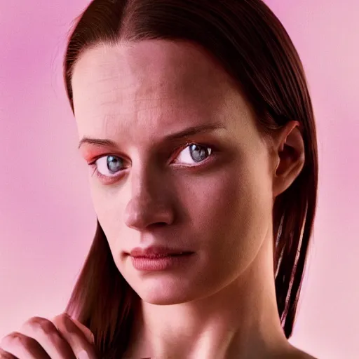 Image similar to portrait of a stunningly beautiful female walter white, id magazine photoshoot, depth of field, zeiss lens, detailed, symmetrical, centered, fashion photoshoot, by annie leibovitz and steve mccurry, david lazar, jimmy nelsson, breathtaking, 8 k resolution, extremely detailed, beautiful, establishing shot, artistic, hyperrealistic, beautiful face, octane render