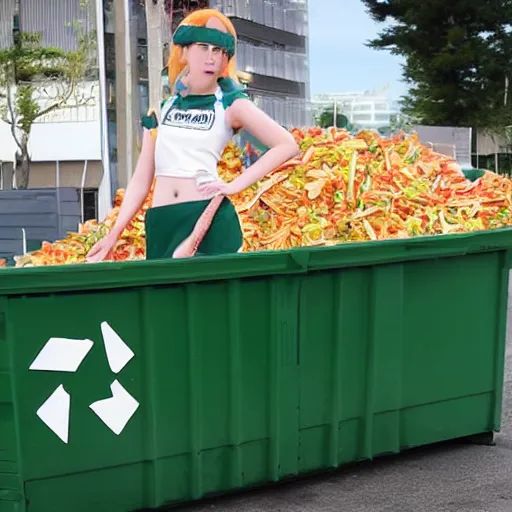 Image similar to Dumpster-chan