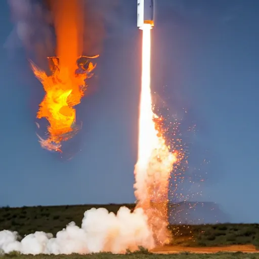 Prompt: a picture of elon musk launching like he's a rocket, full body, flames coming out of feet, dslr, launch test