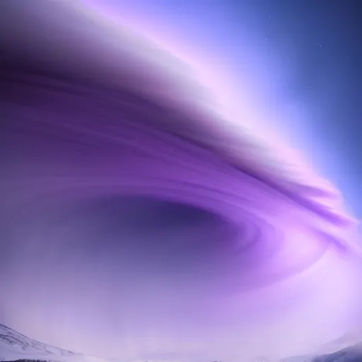 Image similar to amazing photo of a purple tornado in the sky by marc adamus, beautiful dramatic lighting