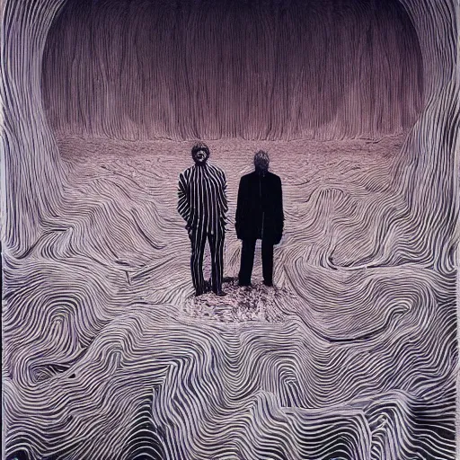 Prompt: Just cause you feel it, doesn\'t mean it\'s there, radiohead album art cover, A photography portrait by Stanley Donwood and Zdzislaw Beksinski