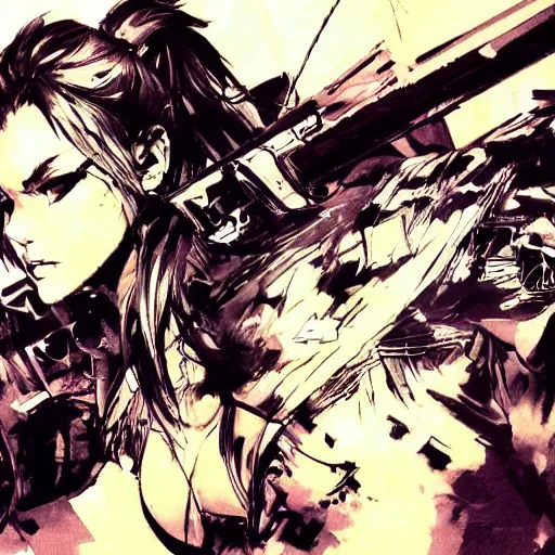 Prompt: 🐱 art by Yoji Shinkawa, trending on art station