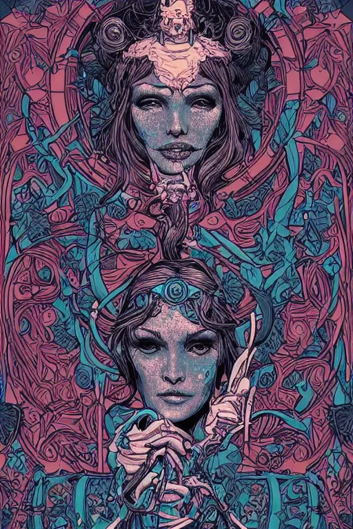 Image similar to Hecate by James Jean and dan Mumford and strongstufftom