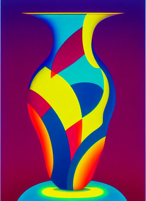 Image similar to vase by shusei nagaoka, kaws, david rudnick, airbrush on canvas, pastell colours, cell shaded, 8 k