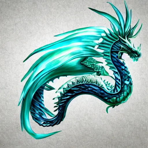 Image similar to a transparent wind dragon, photorealistic.