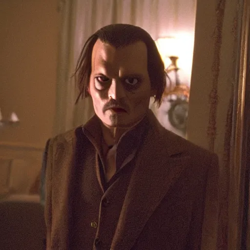 Image similar to Johnny Depp plays Jack Torrance in Shining, scene from the film