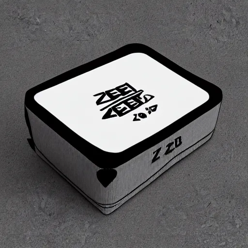 Image similar to zef box design modern black and white color scheme, minimalist, nature, cute characters