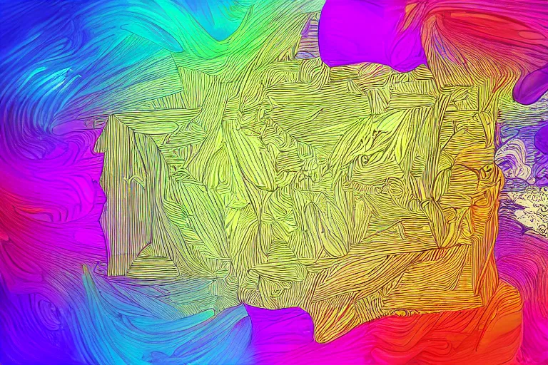 Prompt: etch e sketch floating in a psychedelic space, digital art