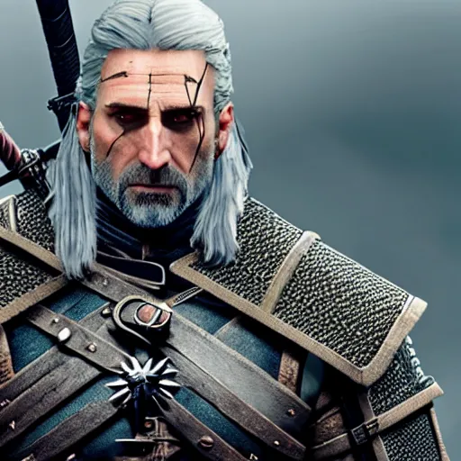 Image similar to Steve Carell in The Witcher 3, gameplay, 8k, HD