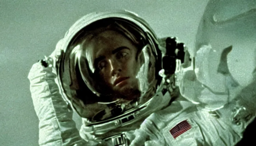 Prompt: movie still of a transcendental astronaut being, cinematic composition, cinematic light, by andrzej zulawski