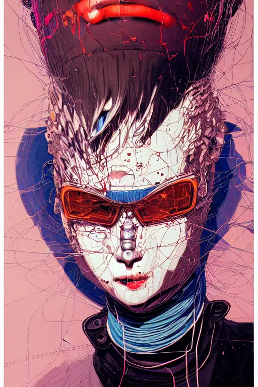 Image similar to prompt : city punk portrait soft light painted by james jean and katsuhiro otomo and erik jones, inspired by akira anime, smooth face feature, intricate oil painting, high detail illustration, sharp high detail, manga and anime 1 9 9 9