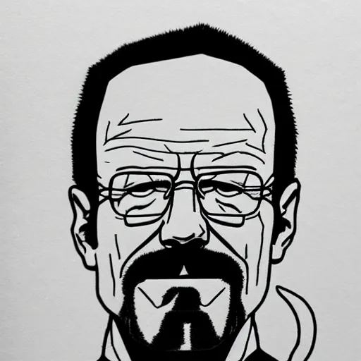 Prompt: walter white drawn by kentaro miura